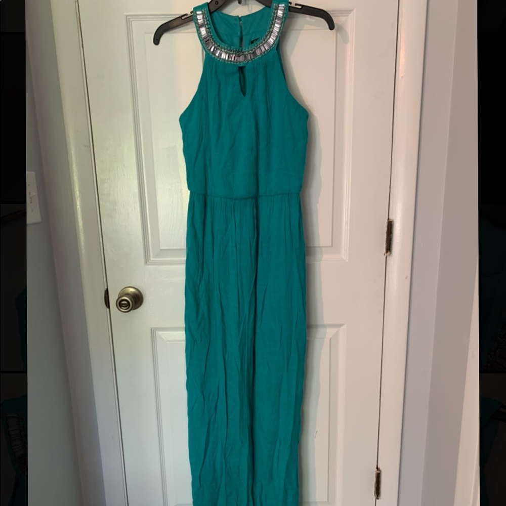 Love Reigns Teal Floor-Length Maxi Dress size Small